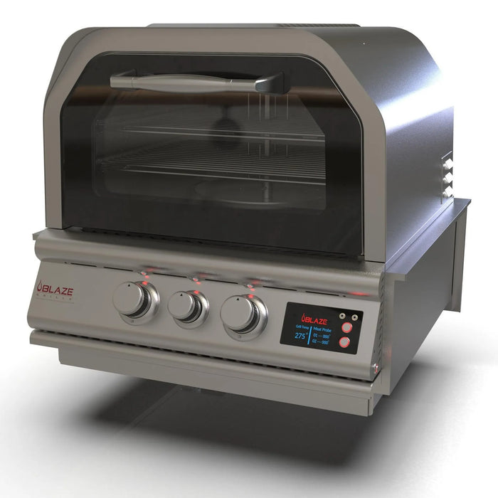 Blaze 26-Inch Countertop Gas Outdoor Pizza Oven W/ Rotisserie & Countertop Sleeve