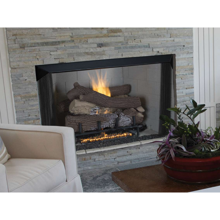 Superior 42" Traditional Ventless Gas Fireplace With White Herringbone Brick - VRT4542WH