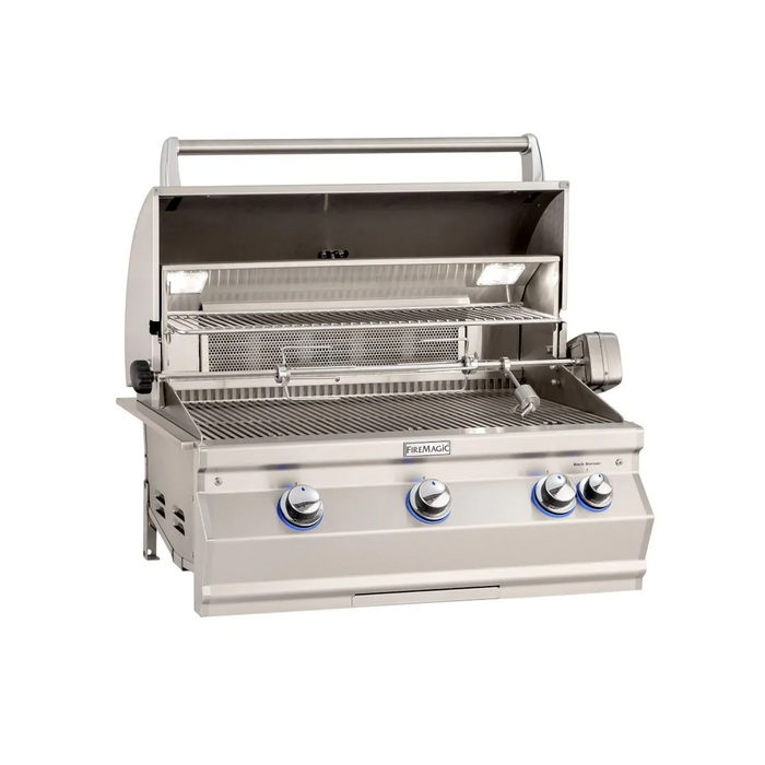 Fire Magic Aurora A540I 30-Inch Built-In Gas Grill With Infrared Burner, Rotisserie, and Analog Thermometer