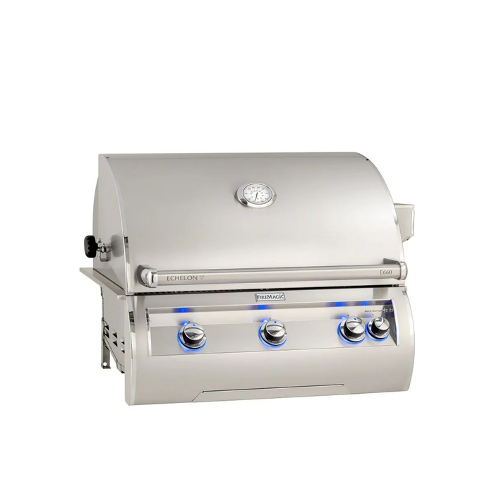 Fire Magic Echelon Diamond E660I "A" Series 30-Inch Built-In Gas Grill With Infrared Burner, Rotisserie, and Analog Thermometer